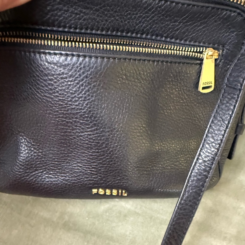 Fossil piper Toaster Leather Crossbody Bag built in card holder with key fob OSP - Picture 9 of 15